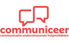 logo communicatiehulpmiddelen COM rood